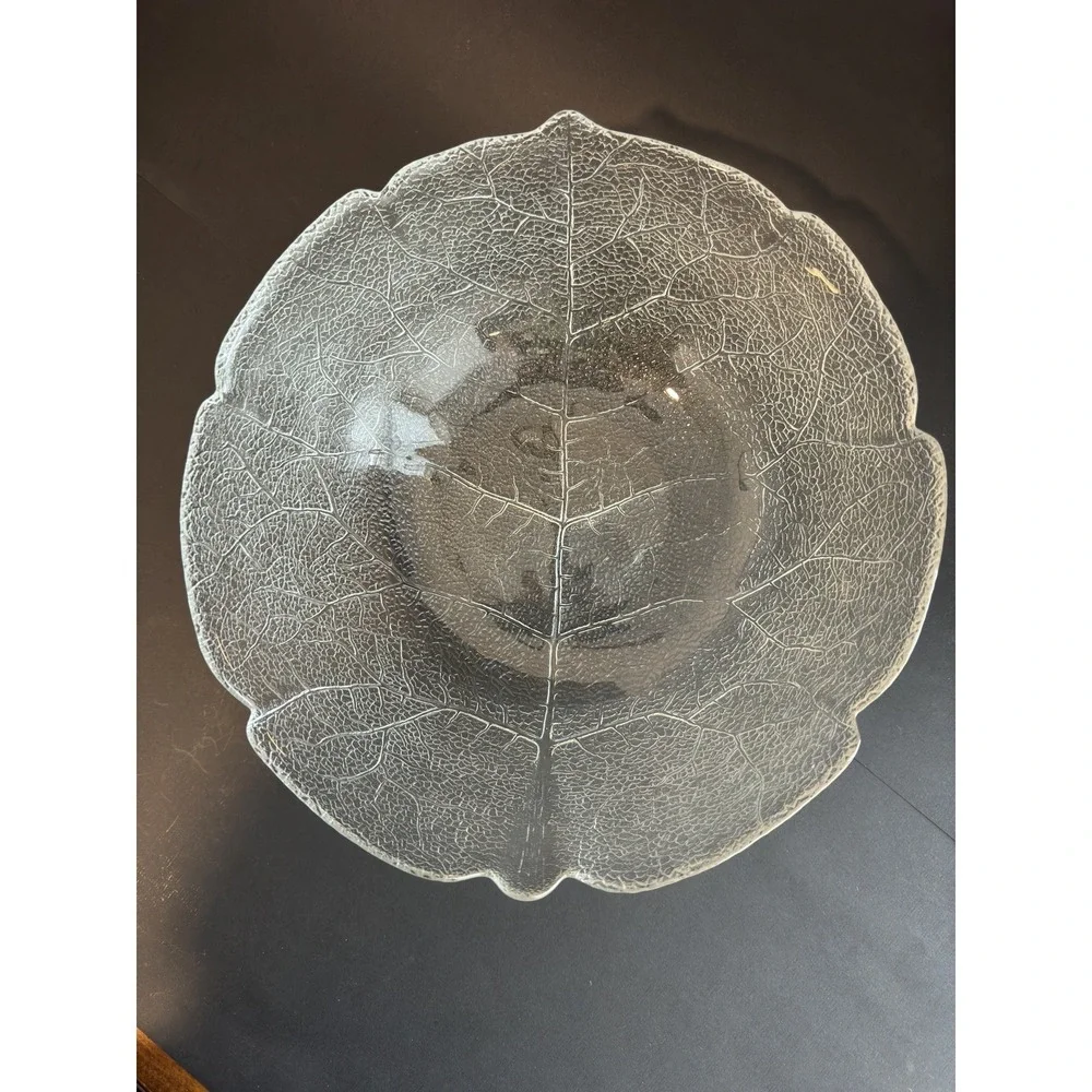 Glass Bowl, Vintage Aspen Leaves‎